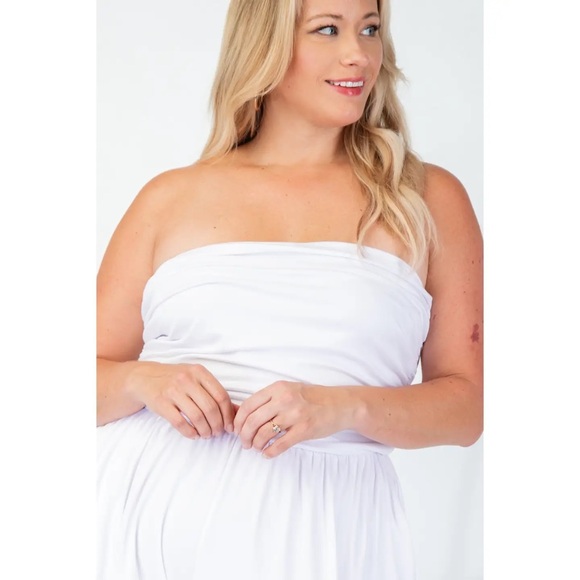 Plus Size Soft Knit Strapless Jumpsuit - Picture 4 of 4